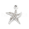 Alloy Rhinestone Pendants FIND-U026-24A-P-1