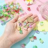 90Pcs 9 Colors Glass Pendants PALLOY-CJ00057-4