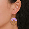 Transparent Resin & Walnut Wood Pendants RESI-CJ0001-75-7