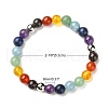 Chakra Gemstone Beaded Stretch Bracelets BJEW-JB02301-3