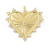 Brass Micro Pave Cubic Zirconia Pendants X-KK-P294-15G-1