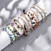 12Pcs 12 Colors Natural & Synthetic Gemstone Chip Charm Bracelets for Men Women BJEW-G743-03-1