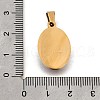 Religion Theme 304 Stainless Steel Pave Epoxy Pendants STAS-K256-29G-01-3