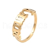 Ion Plating(IP) 304 Stainless Steel Constellation Open Cuff Ring for Women RJEW-C097-01G-08-1