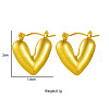 Heart 304 Stainless Steel Hoop Earrings FS-WGB615E-01-2