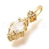 Brass Glass Pendants KK-U061-20G-01-2