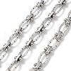 Tarnish Resistant 304 Stainless Steel Textured Oval & Knot Link Chains CHS-B005-02P-1