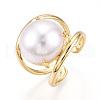Brass Cuff Rings for Women KK-T074-01G-4