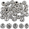 SUNNYCLUE 40Pcs 5 Styles Alloy European Beads FIND-SC0010-56-1