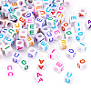 500Pcs 5 Style Opaque White Acrylic Beads SACR-TA0001-20-12