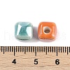 Handmade Porcelain Electroplated Beads PORC-R003-05-3