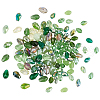   4Bags 2 Styles Transparent Glass Beads  Segmented Multi-color Beads GLAA-PH0003-25A-1