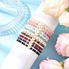 Heart Natural Gemstone Round Beads Braided Nylon Thread Bracelets for Women BJEW-MZ00166-3