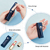 Portable Imitation Leather Chapstick Keychain Holder KEYC-WH0029-56A-3