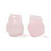 Natural Rose Quartz Owl Display Decorations G-N345-04B-2