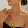 Bohemian Style Boho Chic Alloy Rhinestone Earrings & Necklaces Set for Women's Party Wear KR5050-3