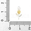 925 Sterling Silver Tulip Flower Charms STER-S011-01GS-3
