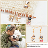 14Pcs 7 Style Alloy Enamel Cat Charm Locking Stitch Marker HJEW-PH01567-2