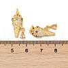 Brass Micro Pave Cubic Zirconia Pendants KK-U073-09G-3