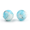 Drawbench & Baking Painted Glass Beads Strands GLAA-S176-16mm-02-1