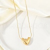 304 Stainlee Steel Pendant Snake Chain Necklaces for Women NJEW-M087-01G-02-5