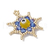 Glass Seed Beaded Star Pendants PALLOY-MZ00624-3