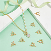 Unicraftale 12Pcs Brass Spring Ring Clasps FIND-UN0015-80-4