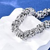 304 Stainless Steel Byzantine Chain Bracelets for Women Men BJEW-R018-14P-2