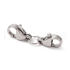 304 Stainless Steel Double Lobster Claw Clasps STAS-E163-57P-B-5