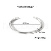Vintage European and American Stainless Steel Twisted Cuff Bangles for Women WV1773-2-2