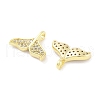 Brass Micro Pave Clear Cubic Zirconia Pendants ZIRC-P120-07G-2