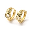 Leopard Head Brass Hoop Earrings EJEW-Q797-06E-G-1