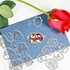 BENECREAT PVC Plastic Stamps & Carbon Steel Cutting Dies Stencils DIY-BC0005-73-4