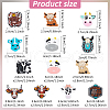 ANATTASOUL 13 Styles Cattle Food Grade Eco-Friendly Silicone Focal Beads SIL-AN0001-04-2