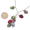 Colorful Nuggets Acrylic Pendant 304 Stainless Steel Cable Chain Necklaces NJEW-JN05303-3