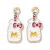 Alloy Enamel Pendants ENAM-O001-11O-G-1