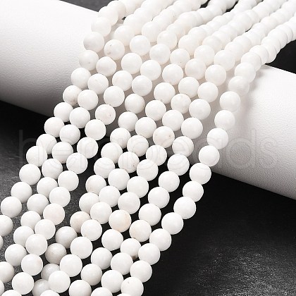 Natural Mashan Jade Round Beads Strands X-G-D263-4mm-XS01-1