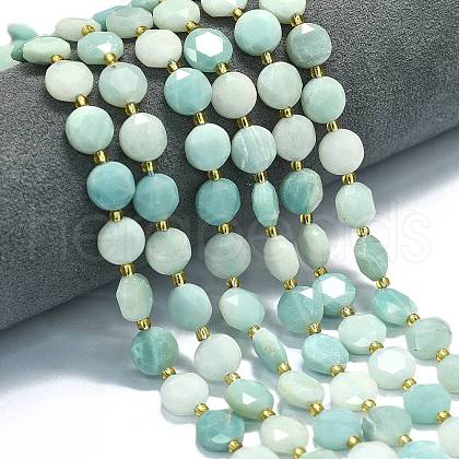 Natural Flower Amazonite Beads Strands G-C116-A104-01-1