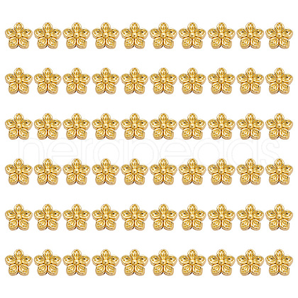 GOMAKERER 60Pcs Long-Lasting Plated Alloy Beads FIND-GO0002-07-1