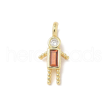 Brass Micro Pave Cubic Zirconia Pendants ZIRC-I356-17G-A05-1