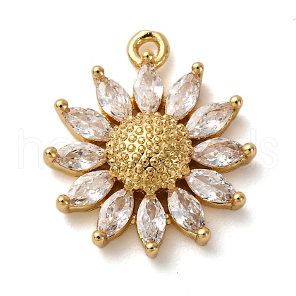 Brass Micro Pave Cubic Zirconia Pendants KK-I276-03G-02-1