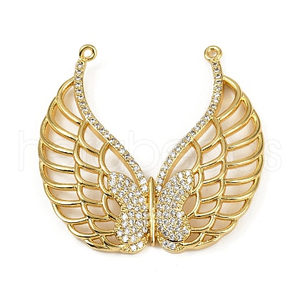 Brass Micro Pave Cubic Zirconia Pendants KK-M322-24G-1