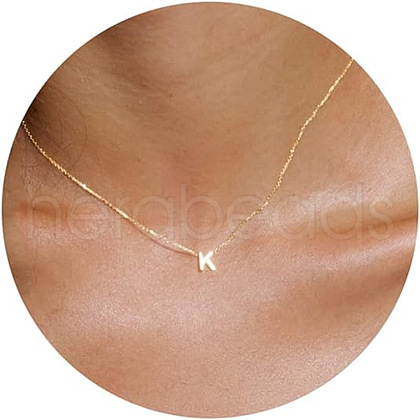 Brass Pendant Initial Necklaces for Women FS-WG1D7F7-24-1