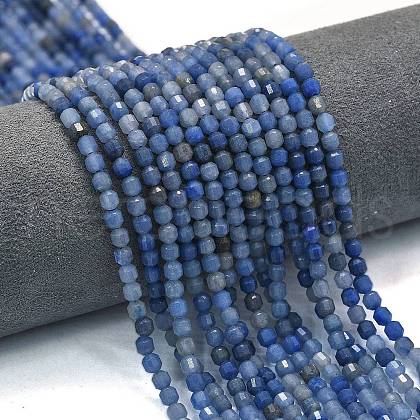 Natural Blue Aventurine(Dyed & Heated) Beads Strands G-A260-A08-01-1