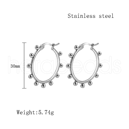 Non-Tarnish Stainless Steel Hoop Earrings for Women QX9021-16-1