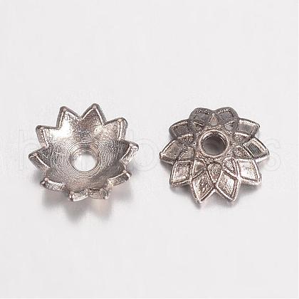 Alloy Bead Caps Enamel Settings PALLOY-D348-08AS-1