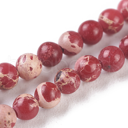 Natural Imperial Jasper Beads Strands G-I248-03H-1
