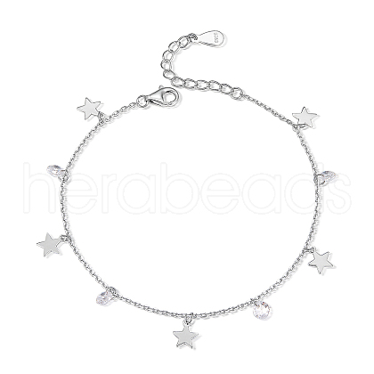 S925 Silver Zircon Star Bracelet Halloween Daily Fashion Accessory NJ7676-1