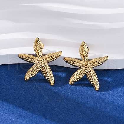 304 Stainless Steel Stud Earrings EJEW-F357-01G-05-1
