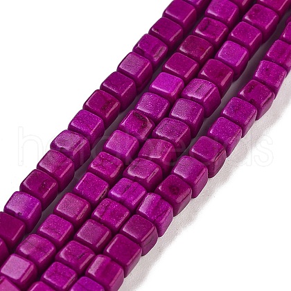 Synthetic Turquoise Beads Strands TURQ-G108-4x4mm-02-1